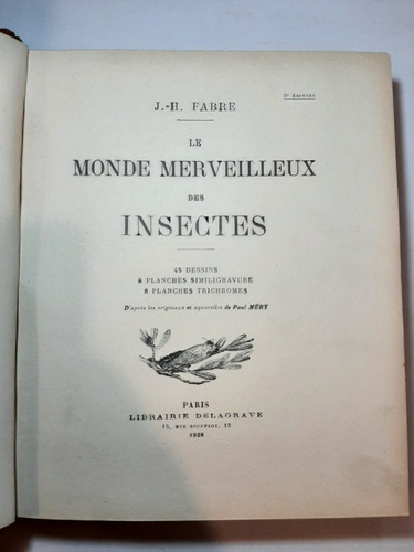 Antiguo Libro Mundo Maravilloso De Insectos 1928 Ro 1156