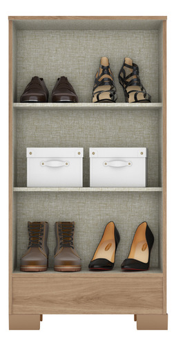 Imagen 2 de 6 de Armario Multiuso Zapatero Bajo Dos Puertas Blanco