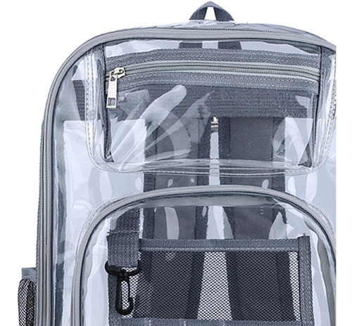 Mochila Transparente Correa Reforzada De Pvc Resistente Al