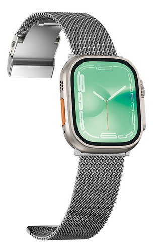 Pulseira Titan Metal Amazingthing P/ Watch 41mm Cor Prateado Largura Da Pulseira 2 Mm
