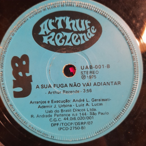 Imagem 3 de 6 de Compacto Arthur Rezende União De Artistas Brasileiros