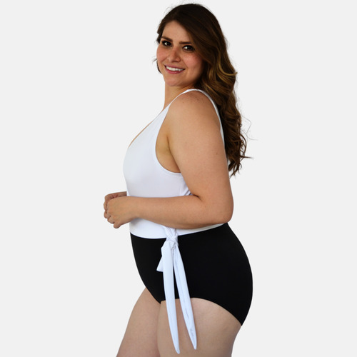 Traje De Baño Completo Mujer Talla Extra, Modelo 7501 (blanc