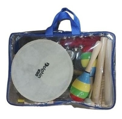 Kit Bandinha Dolphin Kids Percussão Infantil 10 Instrumentos