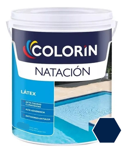 Pintura Piletas Piscinas Colorín Latex Al Agua 20 Litros Color Azul
