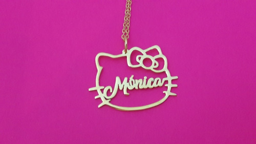 Collar Hello Kitty En Plata 950 Y Enchape En Oro.