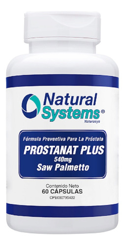 Saw Palmetto 540 Mg 60 Capsulas Natural Systems