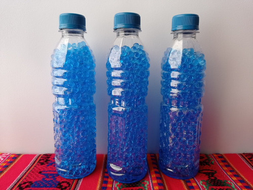 3 Botellas De Bolitas De Hidrogel De 7 - 8 Mm. - Hidratadas