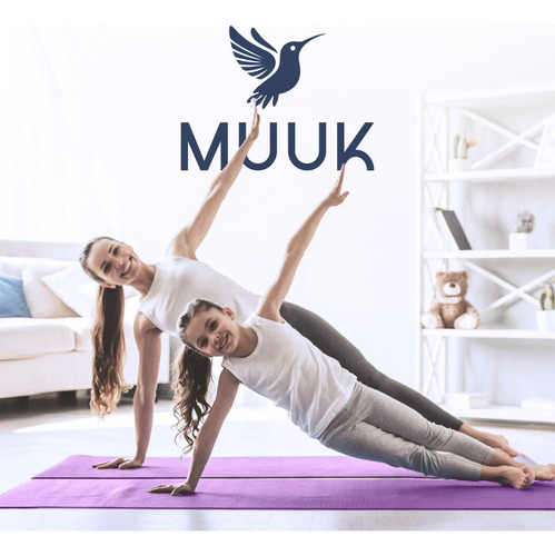 Tapete De Yoga Muuk Fitness 3 Mm Ejercicio Y Relajación Color Lila