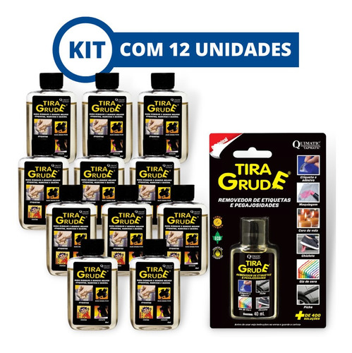 Tira Grude Removedor De Cola Adesivos 40ml Quimatic Emb C/12