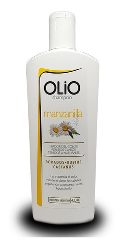 Shampoo Olio Manzanilla Fijador De Reflejos Claros 420 Ml