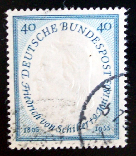 Alemania, Sello Yv. 86 Fr. Von Schiller 1955 Usado L4591