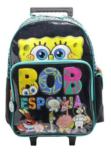 Mochila Carro Bob Esponja 18 Personajes Carrito