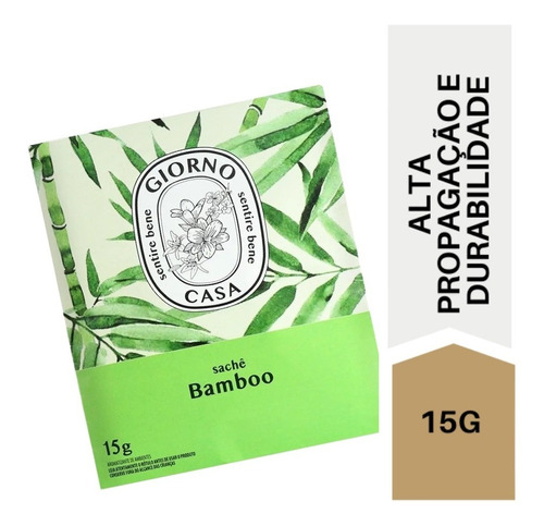 Imagem 1 de 9 de Sache Aromatizante Bamboo 15g - Fragrância Bambu