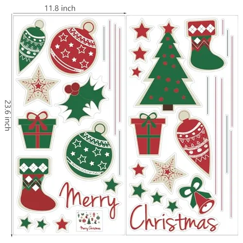Calcomanías De Pared De Feliz Navidad, Árbol De Navidad, Cop