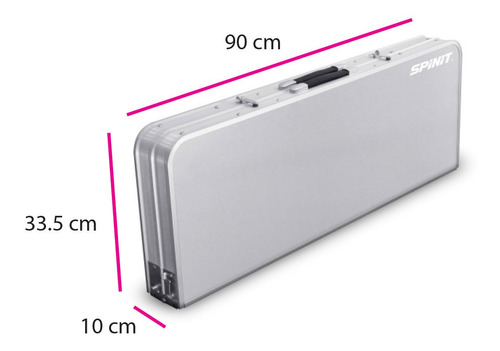 Imagen 2 de 4 de Mesa Spinit Camping Aluminio 90x67x70 Cm Con 2 Bancos Resite