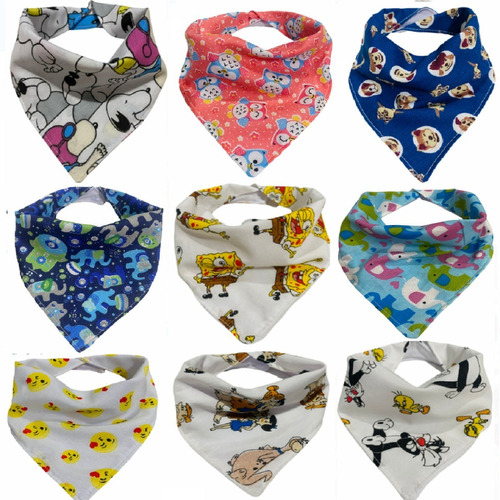 Babador Bandana C/ 2 Botões  12 Unidades