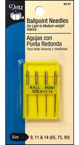 Agujas Maquina Punta Bola 11-14-16 (4) Dritz®