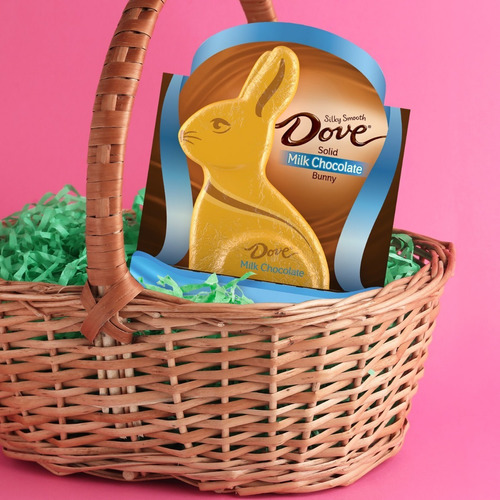 Conejo De Chocolate De Leche Dove Dorado Silky Smooth Import
