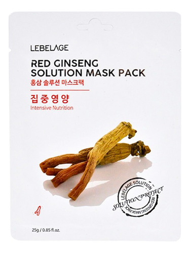 Mascarilla Antioxidante De Ginseng Rojo 1 Caja (10 Piezas)