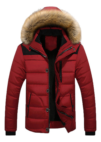 Chamarra Gruesa De Invierno Para Hombre, Cálida, Con Capucha