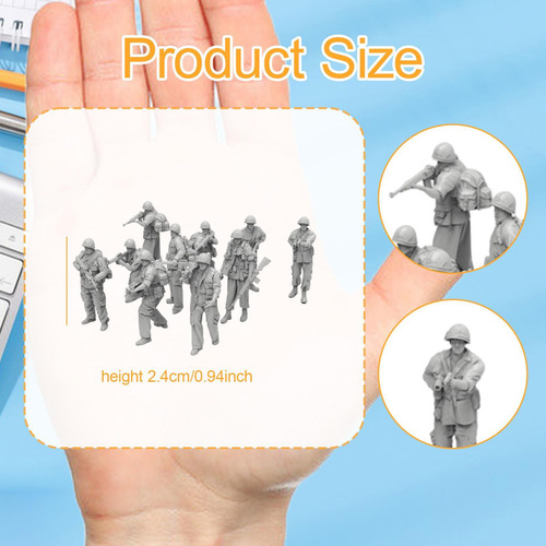 10 Figuras De Soldados En Miniatura, Escala 1:72, Para