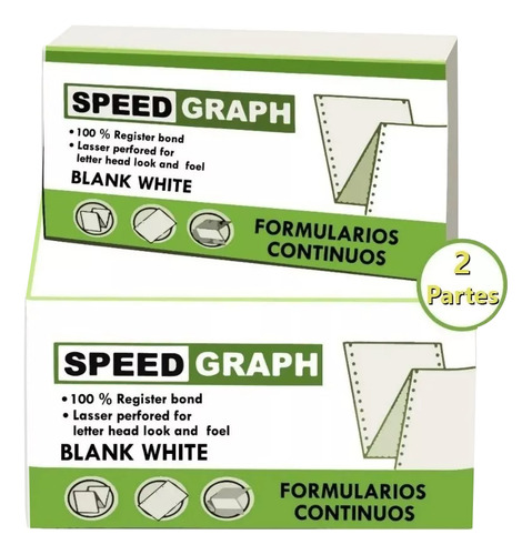 Formulario Papel Continuo 9.5x11 2 Partes Sin Troquelar 9 11