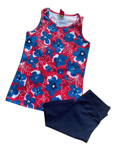 Conjunto Infantil Feminino Blusa + Bermuda Legging Elian