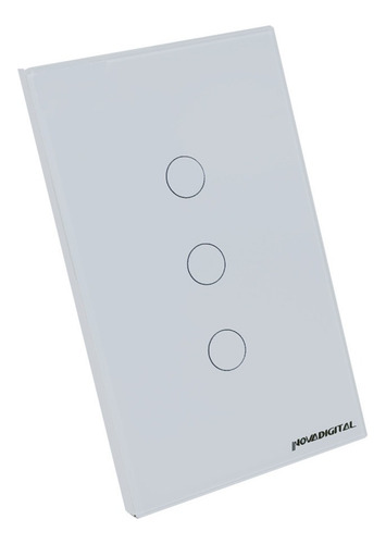 Imagem 1 de 6 de Interruptor Smart Sem Fio 3 Botões Touch Alexa Google