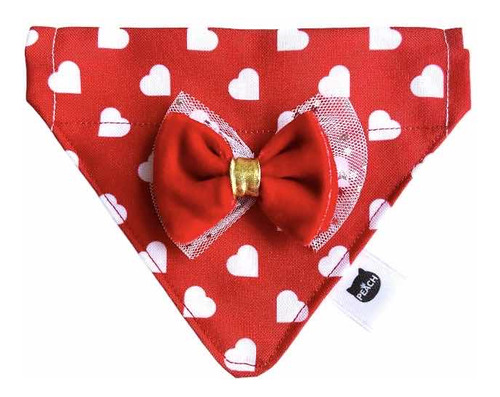 Bandana Para Mascotas Diseño Corazones Día Del Amor