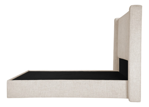 Cabecera Dicasa Planx+ Base Cama Almohada Frazada Color Beige Claro