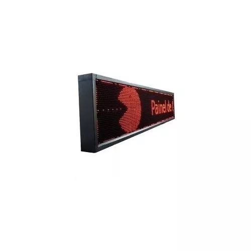 Painel letreiro luminoso de led vermelho 100x20 dig externo- na