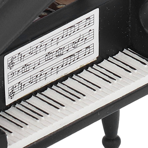 Miniatura De Piano De Cola De Madera De Haya, Brillante Y Br