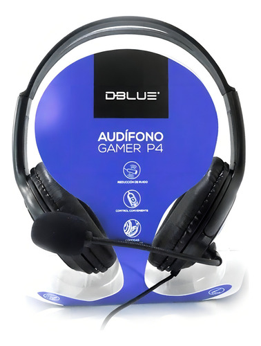 Audífono Dblue Para Consola Dbagm41 Con Micrófono Pc P4 Alám Color Negro