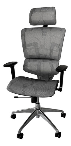 Silla De Oficina Ergonomica Tela De Malla Transpirable Gris