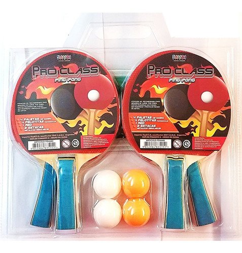 Set Ping Pong 4 Paletas Pelotas Red Soporte Super Cla Fd4440