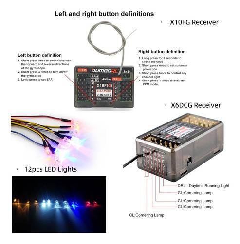 Transmisor Y Receptor De Radio Rc De 10 Canales Ddf-350 Con