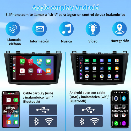 Auto Estéreo Android Carplay Cámara Para Mazda 3 11-19 Ips