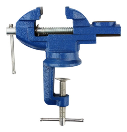 Morsa De Mesa Com Grampo Morsa De Boca De Grampo 5cm Azul