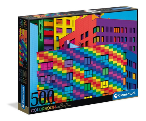 Rompecabezas Clementoni 500 Piezas Color Boom Squares Puzzle