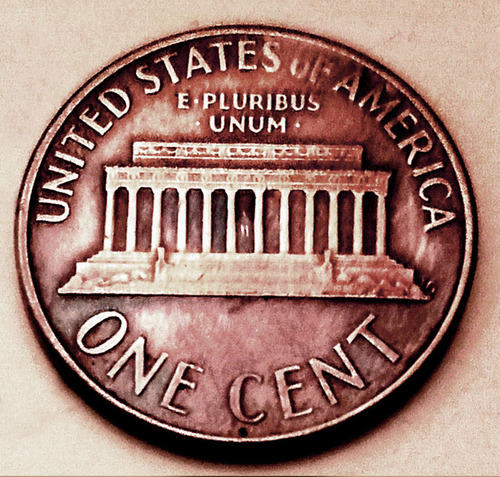 Moneda Antigua U S A - 1 Cent 1974 - Abraham Lincoln (raro) (Usado)
