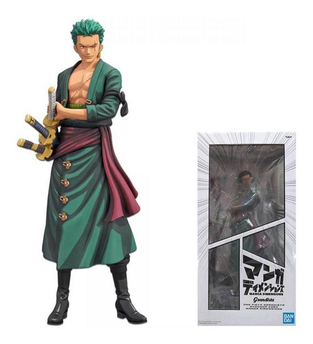 Dimensiones del manga de una sola pieza de Banpresto Grandista Roronoa Zoro