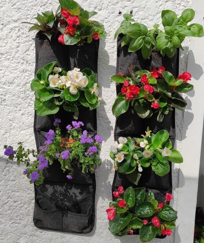 Jardín Vertical 8 Bolsillos Reforzados - 30cm X 100 Cm Largo