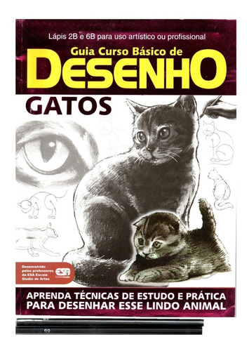 Revista Guia Curso Básico De Desenho: Gatos