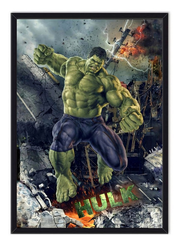 Cuadro Enmarcado - Póster Hulk - Avengers 