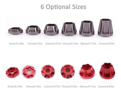 Tracción Hexagonal De Rueda De 22 Mm Rojo