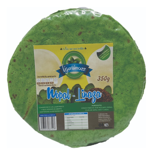 Tortilla De Nopal - Linaza Con Vegetales 350g Premium