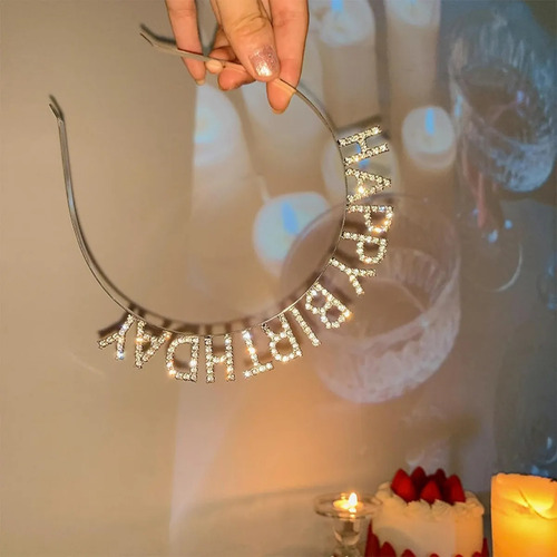 ! Diadema Delicada Con Diamantes De Imitación De Feliz