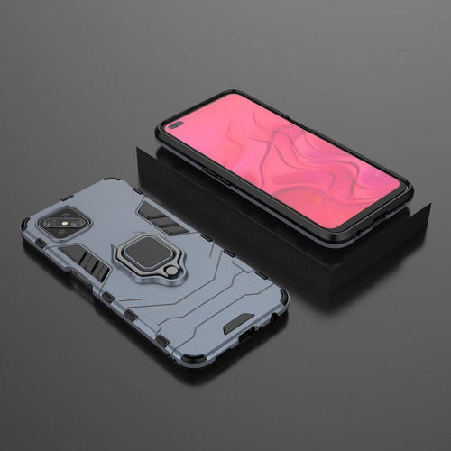 Funda Híbrida A Prueba De Golpes Para Oppo A92s/reno 4z 5g, 2 En 1, Soporte Anular, Pc, Silicona, Funda Protectora De Doble Capa