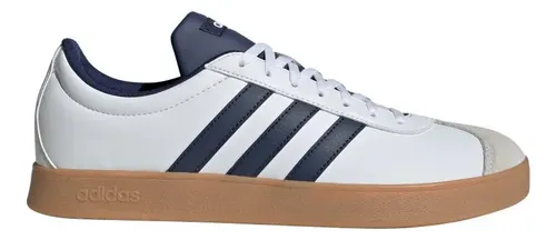 Tênis Adidas VL Court Base visto de perfil lateral com solado de borracha