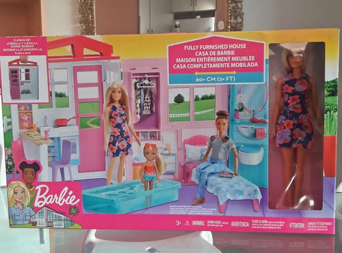 Casa Barbie Glam Amoblada Juego Plegable Muñeca Y Accesorios